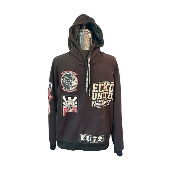 Ecko UNTLD Rhino Graphic Black Hoodie Men’s Small - Picture 1 of 9